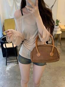 Women Tops - Grey - View 2