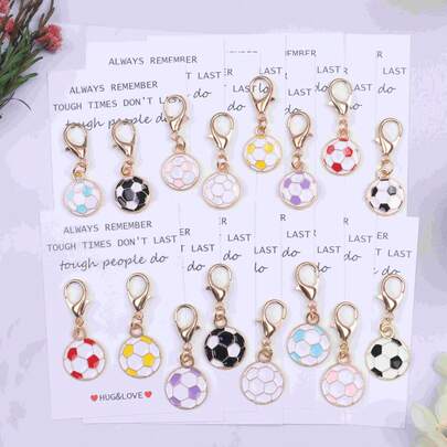 8pcs/Set Football Keychain Set, Encouragement Pocket Hug Cards, Pocket Hug Gift Pack. Suitable For Father's Day Gift, 2026 Football World Cup, Summer Outdoor, Football Celebration Season, Commemorative Gift, Party Decoration, Football Fan Party, And Other Fashionable Football Fan Gifts. Suitable For Men And Women. Gift For Your Father, Teammates, , Friends, Brothers And Family.