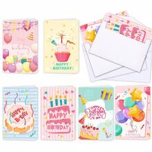 12pcs Adult Birthday Greeting Card Set With Envelopes - Blank Universal Birthday Cards For Office Use - 12 Cards + 12 Envelopes - View 7
