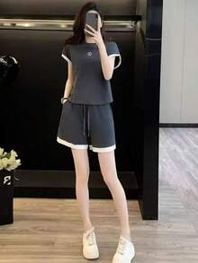 Women Two-Piece Outfits - Grey - View 3
