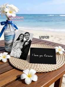 1/2 buah Kartu Dompet Kustom, Kartu Foto Pasangan, Kartu Sisipan Dompet yang Dipersonalisasi, Hadiah Sempurna untuk Suami, Pacar atau Pasangan, Hadiah Ulang Tahun, Hadiah Hari Ayah - MultiWarna - View 9