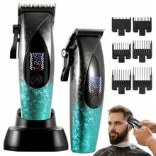 Hatteker 1pc Charging Base Hair Clipper, Home Electric Hair Trimmer With Adjustable Speed, LCD Display Electric Shaver - View 13