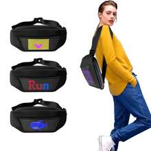 GCCSJ LED Chest Bag,App-Controlled LED Sling Bag – DIY Pixel Art Programmable Shoulder Bag For Men Women, Light Up Waterproof Chest Bag For EDC Rave Parties Festivals Gifts Cyclist Daypack - Black - View 3