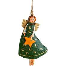 4-Piece Set/8-Piece Set/12-Piece Set/16-Piece Set Angel Ornament Rustic Christmas Wall Hanging Decor Xmas Tree Fireplace Mantel Art Decoration Holiday Festival Gift Ornament - A - View 9