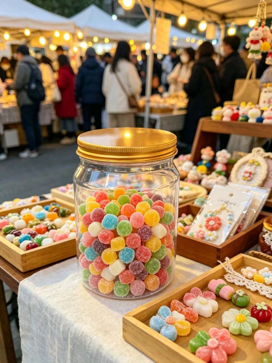 2合1容量PET罐:可裝700ml水或1000ml蜂蜜,透明密封罐適用於零食、咖啡豆、糖果和乾糧儲存 - 居家廚房儲存必需品,附金色鋁蓋和壓力感應密封墊食品罐 - 無色 - 查看 1
