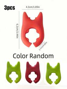 3 pièces Ustensiles de cuisine en silicone - Louche anti-déversement et support de couvercle de casserole, Taille : 4,3 cm * 6,2 cm, Couleur de silicone aléatoire, Support de spatule multifonctionnel, Convient pour un usage domestique et en restaurant - multicolore - Voir 14