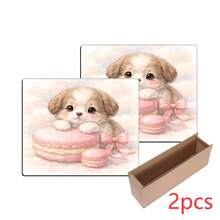 1pc Cute Puppy Pattern Absorbent Dish Drying Mat, Home Decor, Suitable For Espresso Machine, Sink, Faucet, Bathroom, Kitchen Accessories - Multicolor - View 12
