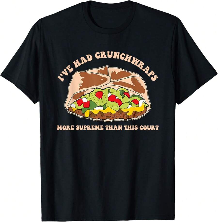 I_ve Had Crunchwraps More Than This Court Design Gift Unisex T-Shirt - 黑色 - 查看 1