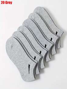 1/5/10/15 Đôi tất ngắn thường ngày Unisex, Đen/Trắng/Xám, Thấm hút ẩm, Tất cổ thấp thoáng khí cho mọi mùa - Nhiều màu - Xem 55