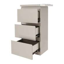 kangten 3 Drawer Barber Shop Storage Cabinet, Fingerprint Resistant Stainless Steel Hair Salon Floor Cabinet With Hair Dryer Holder, Small Beauty Organizer For Tools, Compact Vanity Station (Silvery) A Nice Gift - Silvery@BGIKMV-002110*1 - View 6