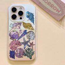 Colorful Foil Texture Hollow Shell Phone Case Compatible With Iphone 16, Suitable For IPhone 15 Pro Max, New 13/14, 17 Pro Max, Creative Soft Silicone Anti-Fall Full Coverage Protective Case For Women - Multicolor - View 3