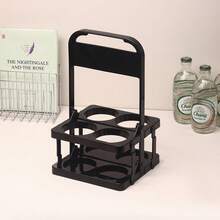 2pcs Disposable Paper Cup Holder, Dual Slot Wrought Iron & Solid Wood Cup Rack, Bar Countertop Desktop Coffee Cup Storage Rack, Suitable For Home Kitchen Counter, Coffee Corner, Coffee Shop, Milk Tea Shop, Office Pantry Storage - Multicolor - View 9