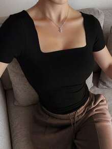 Women T-Shirts - Black - View 2