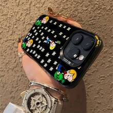 Funda para móvil con estampado de billetes y monedas, compatible con fundas para iPhone de Apple. Fabricada en TPU, ofrece protección contra golpes y caídas. Un regalo perfecto para amigos y familiares. - Negro - Ver 5