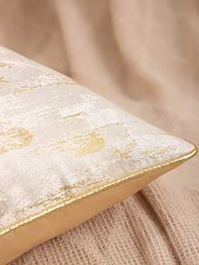 Miater 2 Piezas Cubiertas De Almohada Geométricas De Jacquard Con Hilo Dorado - Café integral - Ver 8