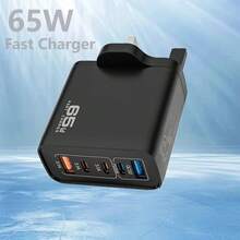 65W 大功率快充墙式充电器，5口USB-C快充适配器，30W PD墙式充电器电源适配器，兼容智能手机、平板电脑和其他设备，阵亡将士纪念日长周末特惠 - 英規插(220-240V) - 查看 8
