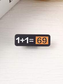 “1+1=69”趣味成人幽默珐琅徽章 - 彩色 - 查看 6