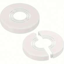 2pcs Cuttable Wall Split Flange, Suitable For 0.78/0.98/1.25 Inch (20/25/32mm) OD Pipes, ABS Embedded Decorative Cover Plate, Round Water Pipe/Faucet Pipe Cover - C - View 12