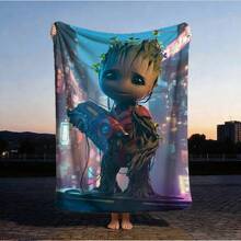 1PC Superhero All-Season Casual Blanket, Cartoon Cool S-Pider-Man Themed Sofa Air Conditioner Blanket,Cartoon Character Blanket,Camping Blanket,Present Modern Fashion Gift Suitable, For Home Bedroom Bed Sofa Office Lunch Break Cover Picnic Blanket - Nhiều màu - Xem 2