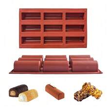 9-Cavity Silicone Spiral Baking Mold, Reusable Non-Stick Log Shaped Baking Mold Suitable For Mini Swiss Rolls, Chocolate Desserts, Candies And Pastries, Soft And Easy To Demold, Suitable For Easter Brunch And Fun Parties - Multicolor - View 8