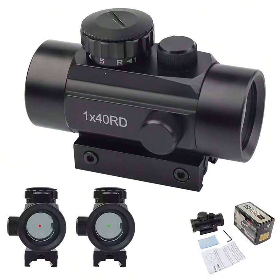 Mira Réflex Red Dot 1*40 Puntos Rojos para Caza Cinegética - Negro - Ver 1
