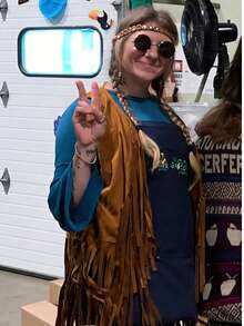 60s 70s Outfits For Women Festival Boho Outfit Set Brown Fringe Vest, Feather Earrings & Beaded Headband Disco Hippie Costume Clothes Vest Brown - Brown - View 11