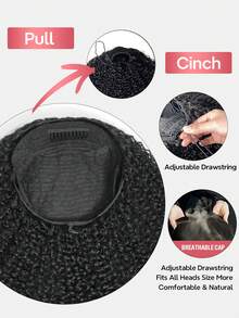 Tinashe Tóc giả nửa đầu thẳng xoăn tự nhiên 3 trong 1, kiểu lật ngược, dệt nhanh, không cần keo, đường chân tóc tự nhiên 100%, không keo, không ren, mật độ 180%, thích hợp sử dụng hàng ngày, đi nghỉ mát hoặc dịp lễ. - SNatural - Xem 8