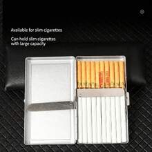 Metallic Matte Fiber Optic Thin Box, Universal Type, Suitable For All Cigarettes, Portable, Moisture-Proof, Durable, And Creative Design - Black - View 7