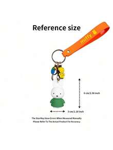 Official Licensed Miffy Classic PVC Keychain Pendant, Bag Charm And Car Key Accessory, Collectible Ornament, Solid Color, 14+ Years - Green - View 7
