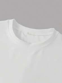 Camiseta de manga corta con cuello redondo y diseño de labios con estampado de leopardo, top de mujer a la moda para primavera y verano, deportivo y casual. - Negro - Ver 8