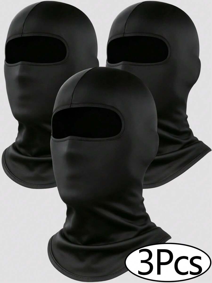 3件套男士滑雪拉法帽面罩,夏季摩托车头盔面罩,越野摩托车配件颈套,头巾 - 彩色 - 查看 1