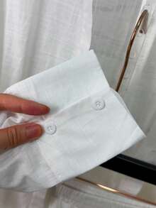 Linen Shirt And Pants Set (2 Pieces), Lined With Elastic. - brannco leite - 查看 4