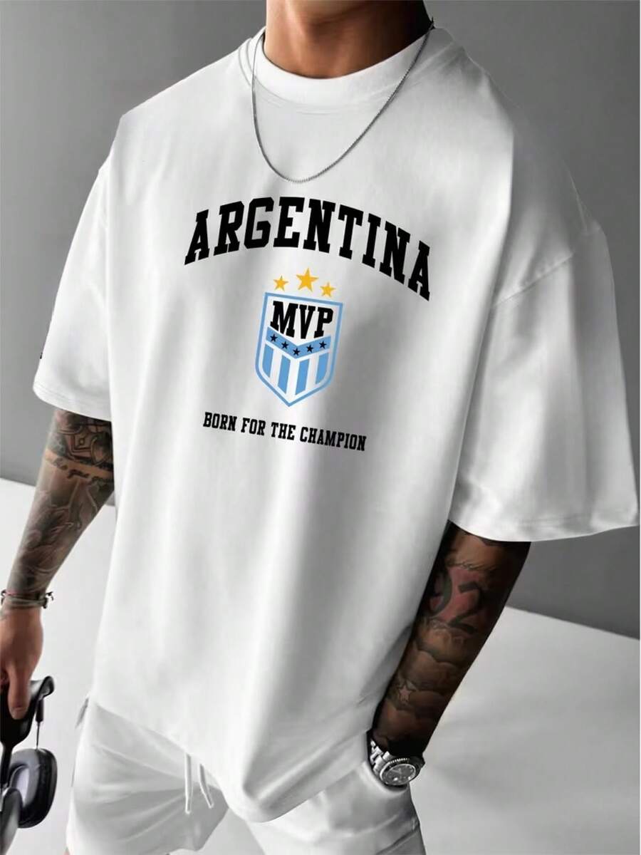 2026 Summer New Men'S Short-Sleeve T-Shirt, Stylish Street Retro Print Top, Casual Breathable Short-Sleeve Shirt, Men'S Sports Tee - Bianco - Visualizzare 1
