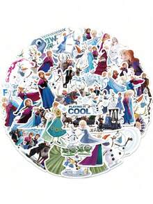 Disney 50张官方授权防水卡通贴纸，适用于水瓶、笔记本电脑、汽车保险杠、卧室、衣柜、滑板、手机、头盔等，生日、复活节彩蛋篮、圣诞袜、派对礼物 - DSN-007 - 查看 7