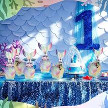 12/24 Set Shell Design Gift Boxes Mermaid Cards Set Cartoon Mermaid Design Paper Treat Boxes Gift Packaging Box Mini Creative Ocean Party Favor Boxes For Birthday Wedding Babyshower Holiday Hawaii Party Decorations - Multicolor - View 9
