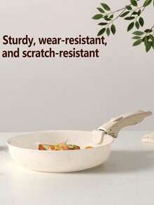 16-piece non-stick ceramic cooking set with detachable handles, integrated design suitable for frying, stir-frying, stewing and slow-cooking, with a maximum temperature of 480°F, compatible with induction cooktops, ready to use immediately, stackable cookware and plates can save space, and equipped with utensils, easy to clean, lids and pot pads. - Übersicht 3