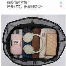 對比色健身包、滑雪包、大容量中性斜背包、戶外短途旅行手提包、單肩包 - 粉色 - 查看 7