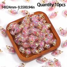 10/20pcs Water Drop Shaped Pure Glass Ball Pendant, For DIY Handmade Hanging Decor, Bracelet, Earring Jewelry Making Accessories - Glass Ball Pendant - View 8