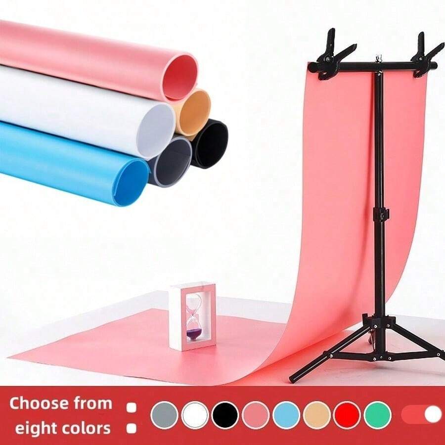 PVC Matte Desktop Solid Color Background Board, Suitable For Small Products, Cosmetics, Food And Portrait Photography Background - 50*50CM - View 1