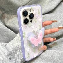 Heart Butterfly Sticky Retractable Foldable Phone Stand, Girly Delicate Design Brightens Festive Atmosphere, Portable Practical Daily Phone Holder, Birthday Party Heartwarming Present - Multicolor - View 5