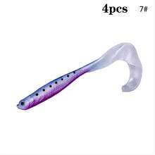 1/4pcs Bionic Soft Bait With Twisting Worm - 10.5cm/4.13in, 0.23oz - Texas Fishing Tackle - Multicolor - View 19