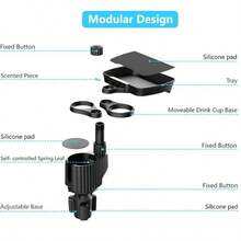 1pc Multi-Function Car Food Tray, Cup Holder, Phone Holder, Drink Carrier, Car Interior Storage Tray - Car Food Tray - View 3