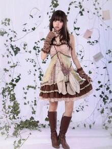 Sweet Japanese Lolita Mini Dress Women Harajuku Y2K Strap Gothic Retro Party Aesthetic Daily Casual Female Cute Streetwear Summer Kawaii Punk Print - 3914 套 - 查看 6