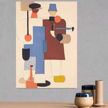 1 pieza de pintura al óleo abstracta y moderna, completamente pintada a mano | Textura moderna pintada a mano, decoración de lujo grande para el hogar, minimalista contemporáneo, mural de estilo nórdico bohemio, pintura de cuchillo de textura gruesa, ideal para la oficina en casa, pasillo - Enmarcado - Ver 3