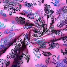 1 tấm vải jacquard màu hồng với họa tiết hoa tinh tế, chất liệu dệt trang trí thanh lịch, thích hợp cho khăn trải bàn, rèm cửa, váy, quần áo và các sản phẩm thủ công DIY. - Vải Jacquard - Xem 10