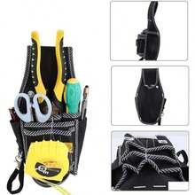 Multi-Functional Electrician Maintenance Tool Waist Pack, Portable Waist Design. Made Of High-Quality Wear-Resistant Oxford Cloth With Multiple Classified Storage Tanks. - Multicolor - View 7