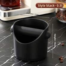 Caja de compactación para espresso italiano con base antideslizante, contenedor para recoger los posos de café, accesorio específico para baristas. - Cepillo de limpieza L - Ver 9