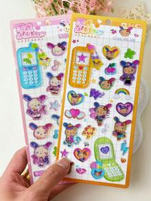 3D方塊貼紙、可愛浮雕貼紙、手工裝飾貼紙、貼紙、有趣兒童貼紙、磁磚貼紙、動漫周邊產品、兒童貼紙、方塊、節日派對貼紙、生日貼紙、畢業貼紙 - 彩色 - 查看 3