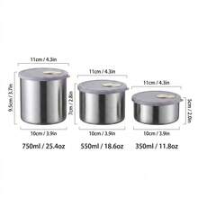 304 Stainless Steel Food Container, Stackable Refrigerator Sealed Fresh-Keeping Box, Fruit And Vegetable Meat Storage Box With Lid, Large Capacity Food Preservation Box, Suitable For Kitchen Food Storage And Organization - Multicolor - View 29