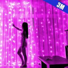 300pcs LED Remote Control Curtain Lights, USB Plug 8 Modes Outdoor String Lights, Bedroom Background Wall Wedding Party Christmas Indoor Decoration Window Wall Hanging Curtain String Lights - USB Curtain Light Strings - View 2